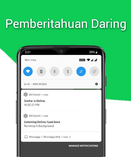 WA Toolkit - Pemberitahuan Online/Offline, DP Sync screenshot 4