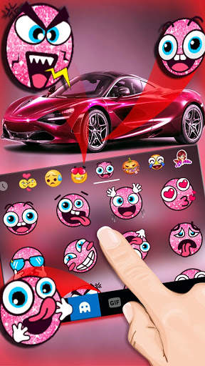 Racing Red Car Keyboard Theme screenshot 4