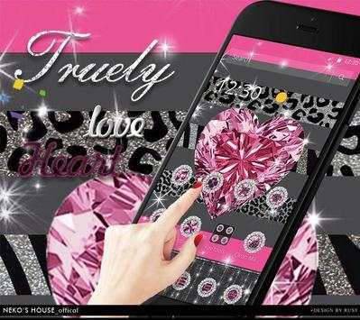 Pink Diamond Love Heart Theme screenshot 2