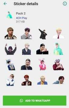 BTS Funny Stickers (2019) - WAStickerApps screenshot 5