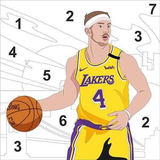Basketball Color by Numbers icon