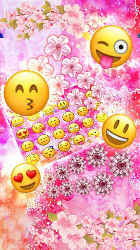 Cherry blossom gravity keyboard screenshot 3