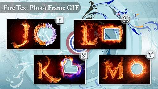 Fire Text Photo Frame Editor screenshot 2