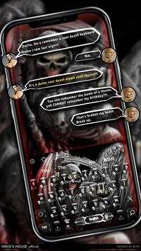 Death Devil Blood Skull Keyboard Theme screenshot 2