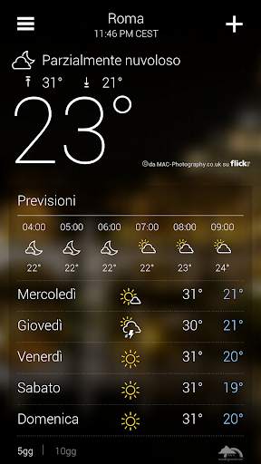 Yahoo Meteo screenshot 2