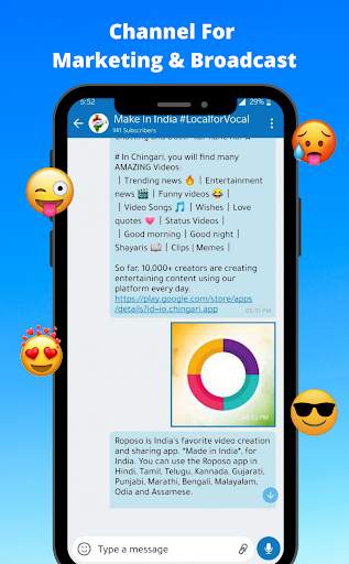 PushPop Messenger - Made in India Chat App screenshot 6