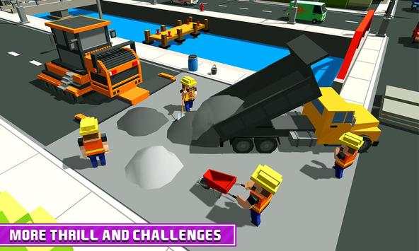 Blocky Highway Road Building screenshot 5