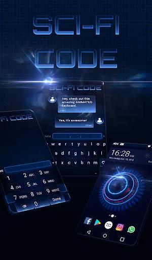 Sci Fi Code Animated Keyboard   Live Wallpaper screenshot 1