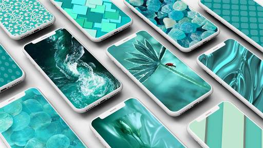 Teal Wallpapers 1 تصوير الشاشة