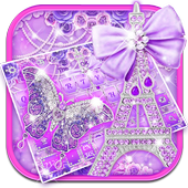 Lila Paris Butterfly-Tastatur icon