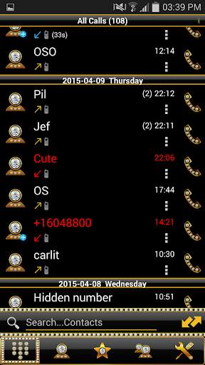 Theme Gold Diamonds RocketDial screenshot 4