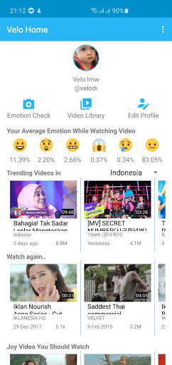 Velo Video: Emotion-based Video You will Love screenshot 1