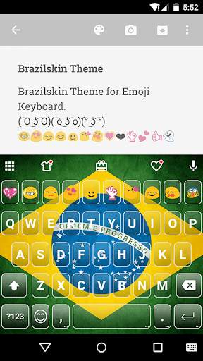 Brazil Emoji Keyboard Theme screenshot 1