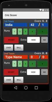 Cricket Scorer screenshot 2