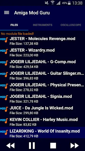 Amiga Mod Player screenshot 2