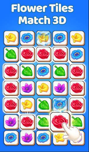 Flower Tiles Match 3d - Flower Matching Games Free screenshot 1