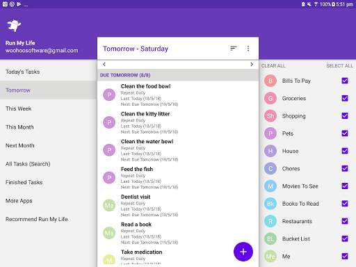 Run My Life - To Do List स्क्रीनशॉट 5