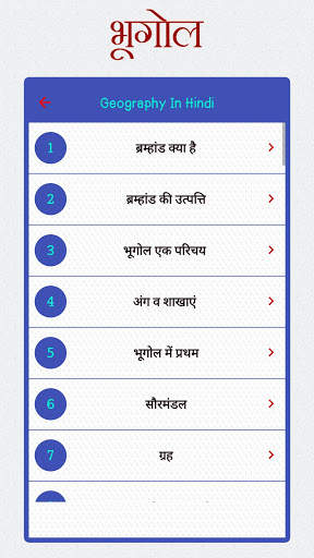 भारत एवं विश्व का भूगोल - Geography GK In Hindi screenshot 2