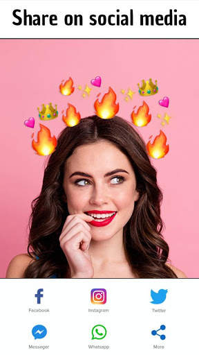 Crown Heart Emoji Camera Editor screenshot 7