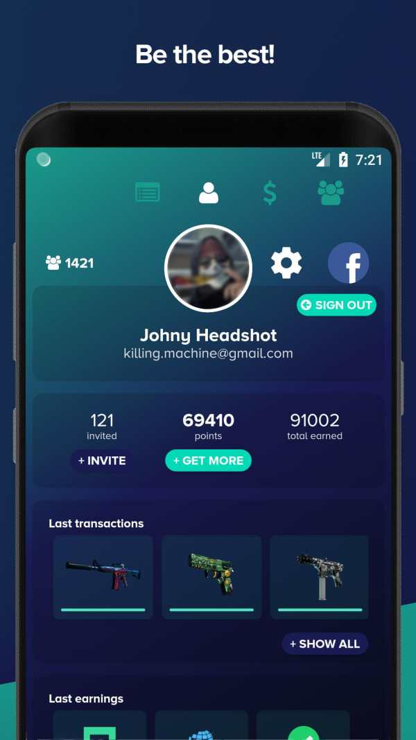 Skinbeast - Get CS:GO PUBG Skins, Win Giveaways screenshot 1