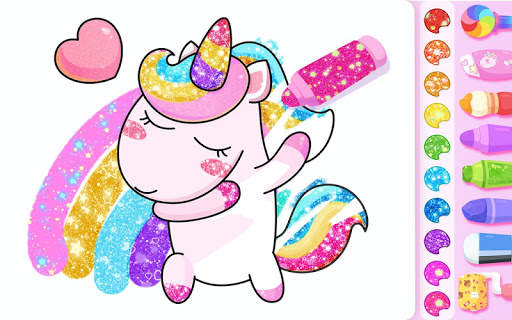 Animated Coloring for Kids - Unicorn and Princess screenshot 3