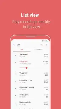 Samsung Voice Recorder скриншот 2