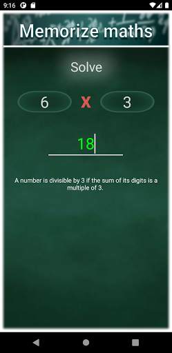 Memoriza matemáticas - Módulo de multiplicación screenshot 1