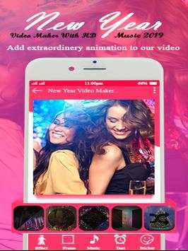 New Year Photo Video Maker with HD Music 2019 screenshot 6