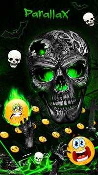 Green Zombie Skull Parallax keyboard screenshot 2