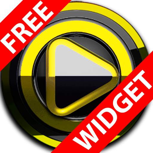 Poweramp widget BLACK YELLOW 2.0-build-207