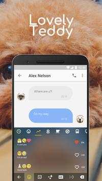 Lovely Teddy Emoji Keyboard Theme for Snapchat screenshot 3