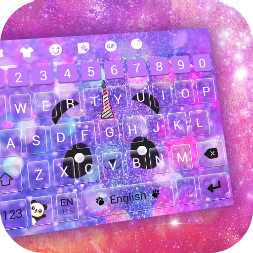 Cute Panda Keyboard Theme иконка