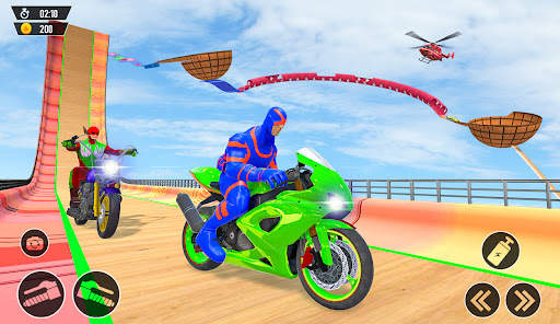 Superhero Mega Ramp Bike Stunt screenshot 11