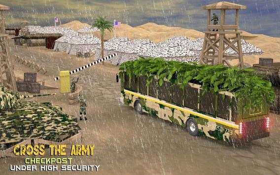 Army Camouflage Bus Driving 3D 2018 screenshot 3