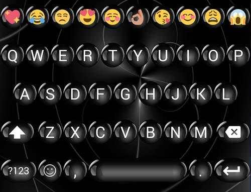 Spheres Black Emoji Keyboard screenshot 5