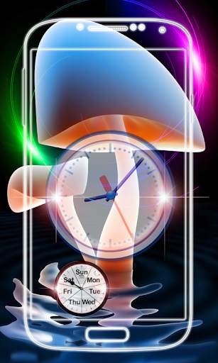3D Mushroom Clock Live Wallpaper screenshot 2