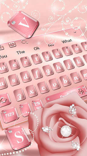 Gold Diamond Silk Keyboard Theme screenshot 1