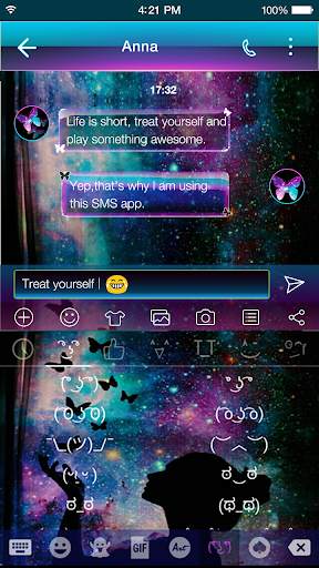 Wish Butterfly Dream Emoji Keyboard Theme स्क्रीनशॉट 4