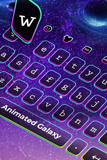 Sparkling Galaxy Animated keyboard screenshot 2