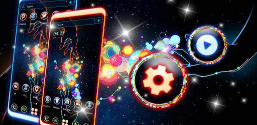Neon Magical Hand Launcher Theme screenshot 5