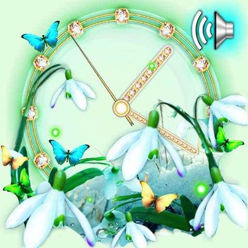 Snowdrops Spring Clock Live Wallpaper 1.4