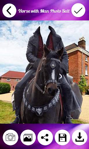 Horse with Man Photo Suit screenshot 2