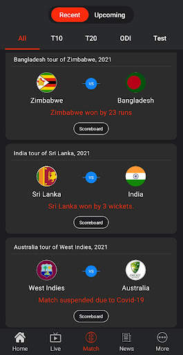 Live Cricket TV - Live Cricket Score, CrickBall screenshot 6