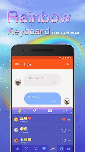 Rainbow Emoji Keyboard Theme स्क्रीनशॉट 3