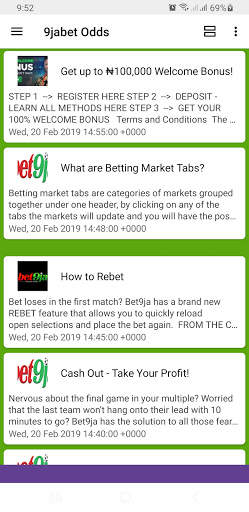 9jabet 98% Accurate Odds screenshot 1