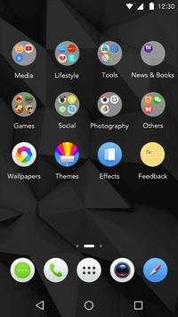 Pure Black Launcher Theme screenshot 2