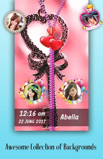 Love Zipper Lock Screen screenshot 1
