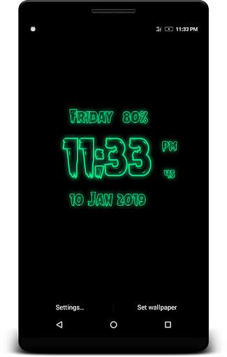 Tattoo Digital Clock Live Wallpaper screenshot 6