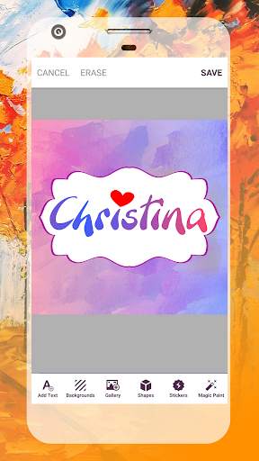 Name Art Maker - Name on pics & Filter n Focus screenshot 1