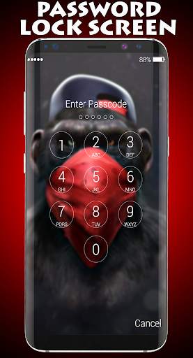 Monkey Lock Screen & Wallpaper स्क्रीनशॉट 2